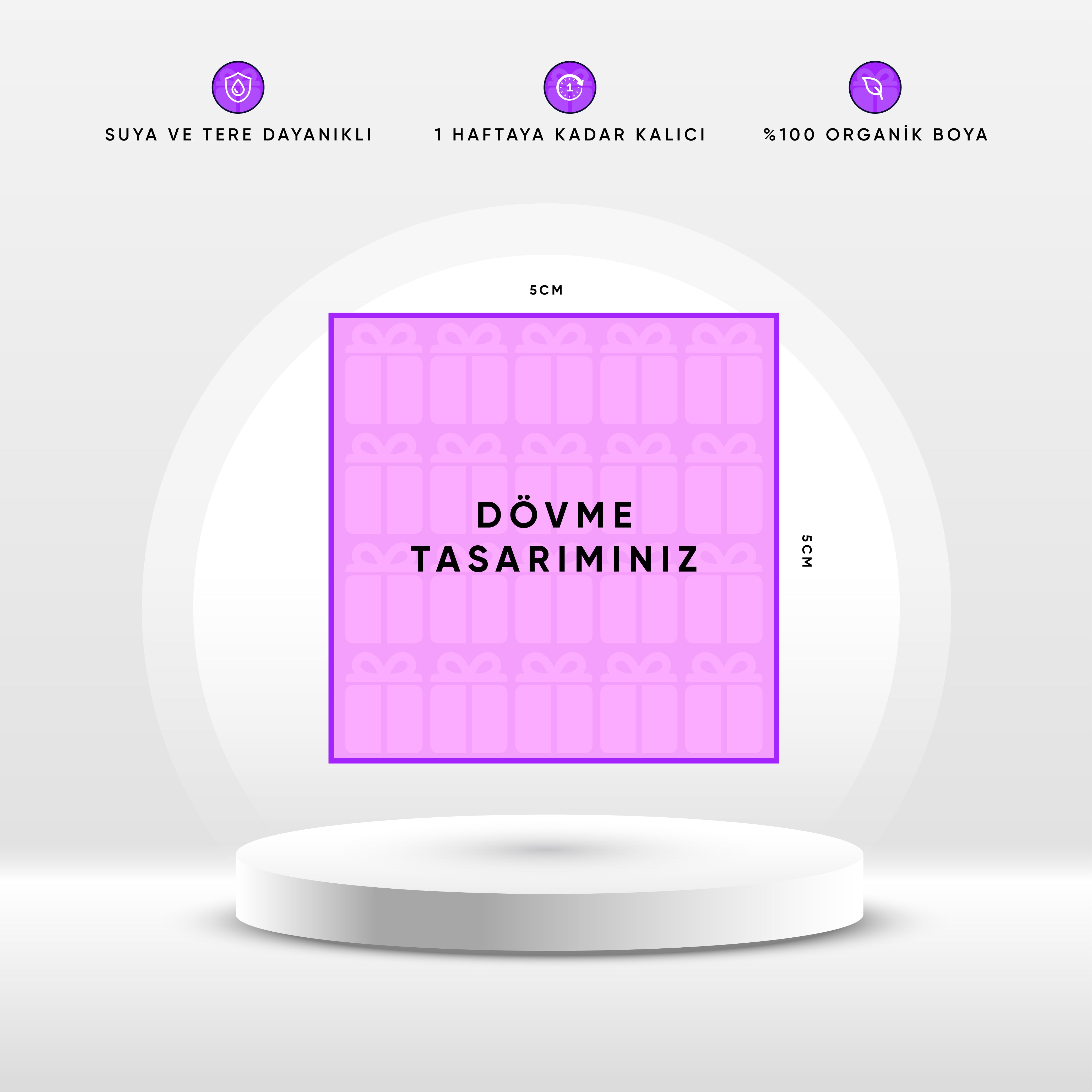 Geçici Fotoğraf Dövmesi 5x5cm